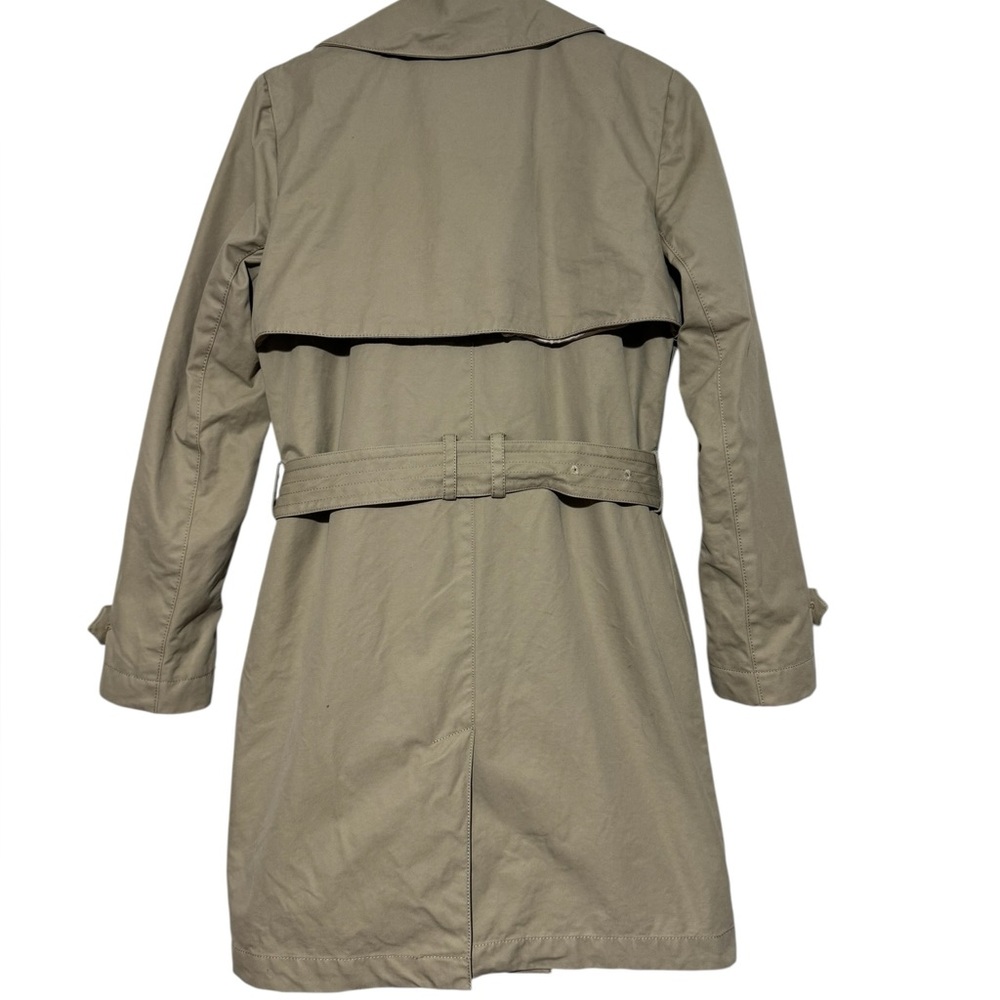 GAP Double Breasted Khaki Trench Coat Women Size XS Fall Old Money Classic - Picture 2 of 5